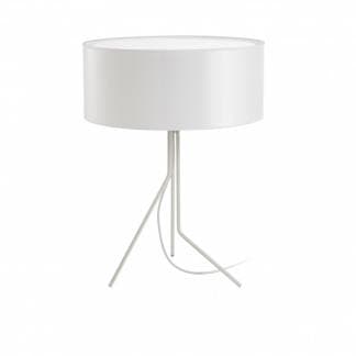Lampara de mesa alta en color blanco diseno Diagonal Exo Novolux estilo contemporaneo