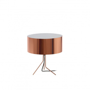 Lampara de mesa en color cobre diseno Diagonal Exo Novolux estilo contemporaneo