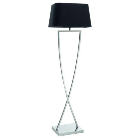 Lámpara con pie original IRIS de la marca Exo Lighting de Novolux con pantalla negra diseño clásico
