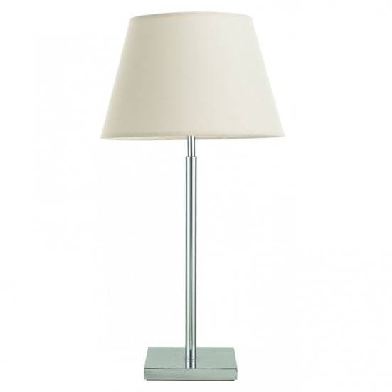 Comprar lámpara de mesa beige Firenze diseño clásico de acero y niquel satinado. Marca Exo Lighting. ILUHOME.