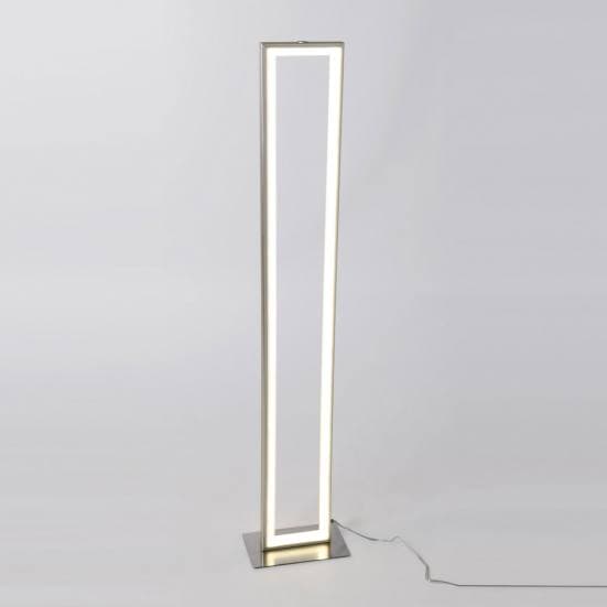 Lámpara de pie LED rectangular con intensidad regulable encendida