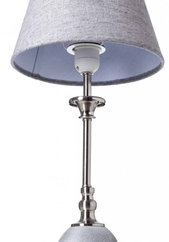 Comprar lámpara de mesa de color gris con pantalla de lino