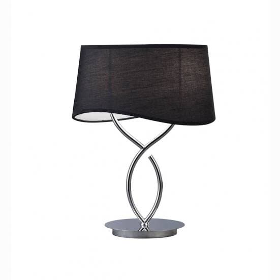 Lámpara de mesa ninette cromo Mantra pantalla negra