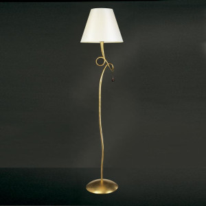 Lámpara de pie art deco paola pintura dorada mantra