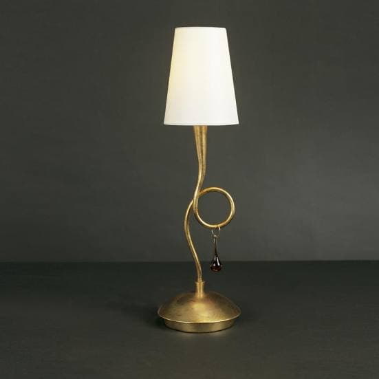 Lámpara de mesa paola pintura dorada mantra