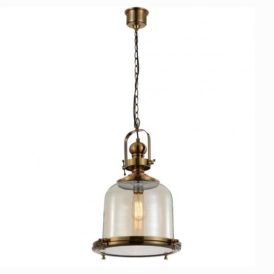 Lámpara de techo vintage bronce y cristal Mantra 38cm
