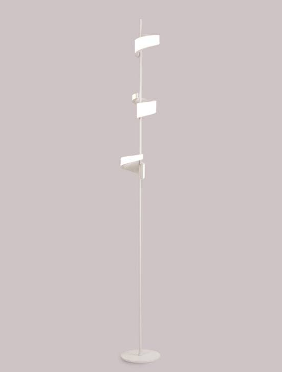 Lámpara de pie estilo moderno blanca tsunami mantra led