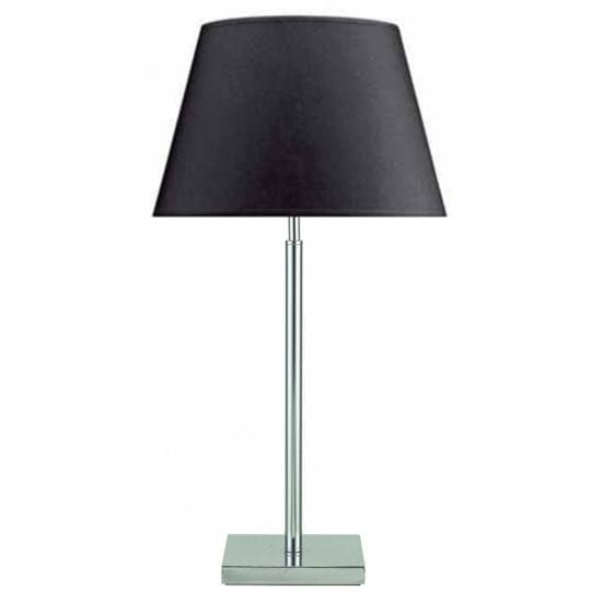 Comprar lámpara de mesa negro Firenze diseño clásico de acero y niquel satinado. Marca Exo Lighting. ILUHOME.