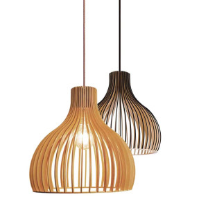 Lámpara de techo madera natural TILO y TILO BLACK