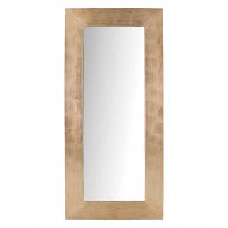 Espejo rectangular nabur, en color miel, de estilo art deco. Fabricado en madera de abeto, combinado con espejo.