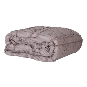 Plaid Kinsley de estilo provenzal fabricado en algodón en color gris combinado con poliéster. 80% algodón 20% poliéster.