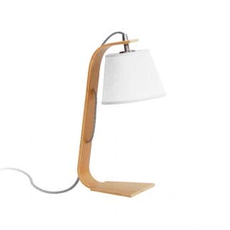 lámpara de mesa madera natural CINDY estilo nórdico