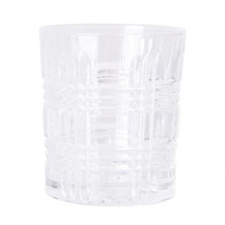 Vaso ime, en color transparente, de estilo art deco. Fabricado en vidrio.