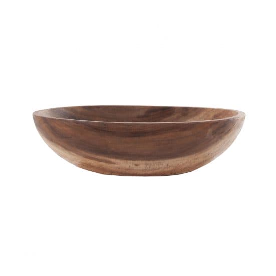 Bowl redondo nakuru, en color natural, de estilo colonial. Fabricado en madera de acacia.