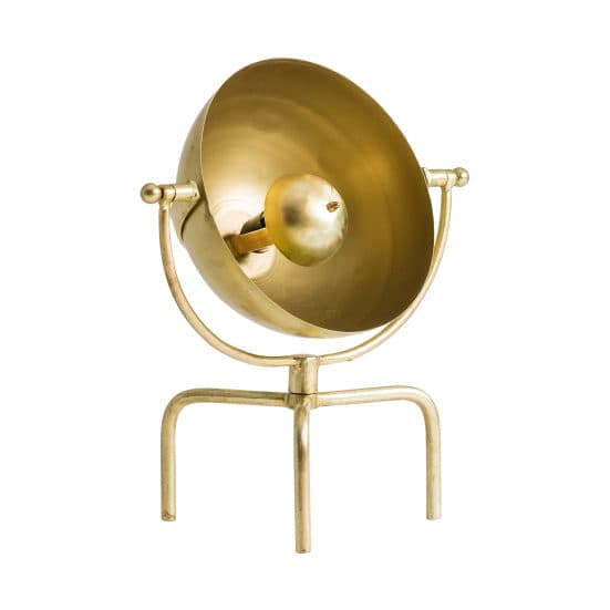 Lámpara de sobremesa lure, en color oro mate, de estilo art deco. Fabricado en hierro.