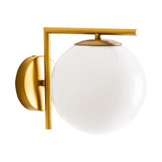 Lámpara de pared bola, en color blanco