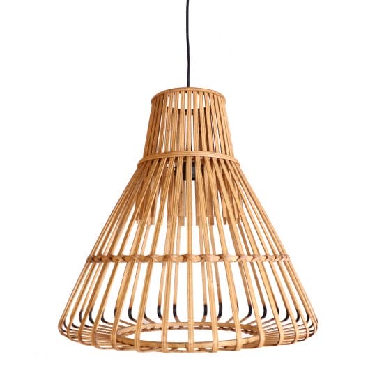 Lámpara de techo arteaga, en color natural, de estilo boho. Fabricado en bambú.