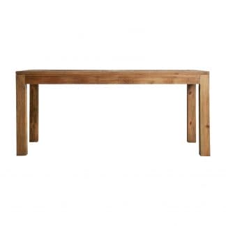 Mesa comedor mens, en color natural, de estilo colonial. Fabricado en madera de pino. Producto desmontable.