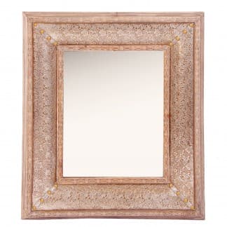 Espejo rectangular silver vi, en color marrón