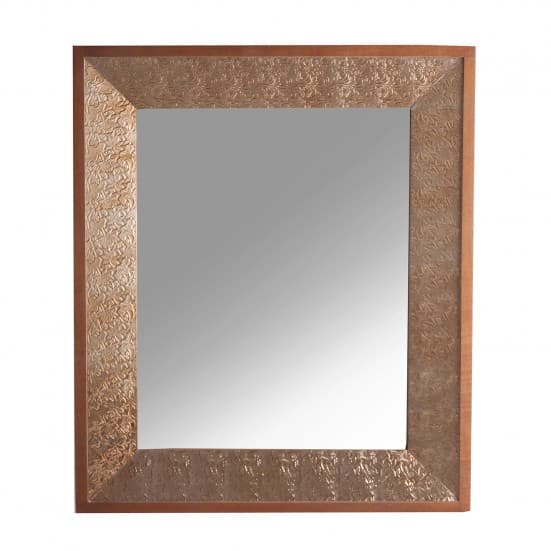 Espejo rectangular gold i, en color marrón