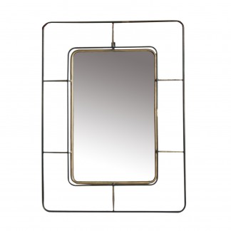 Espejo rectangular veresa, en color oro