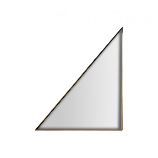 Espejo triangular kodie, en color dorado, de estilo art deco. Fabricado en espejo, combinado con latón. Compatible con: 27612,27613,27614,27615.