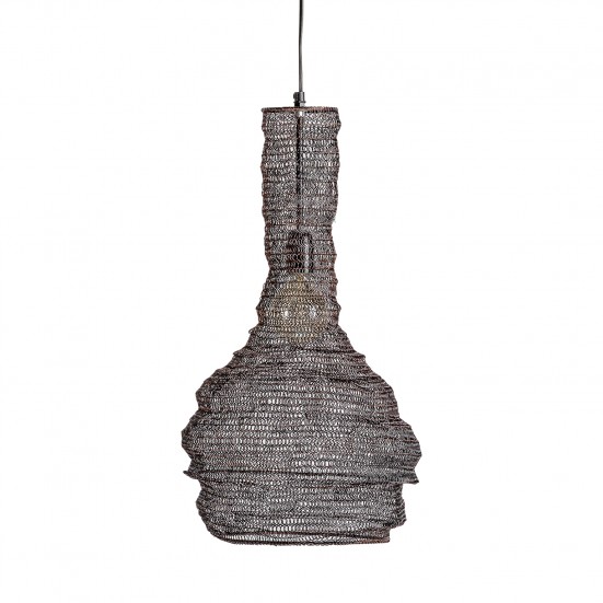 Lámpara de techo, en color cobre, de estilo industrial. Fabricado en hierro.