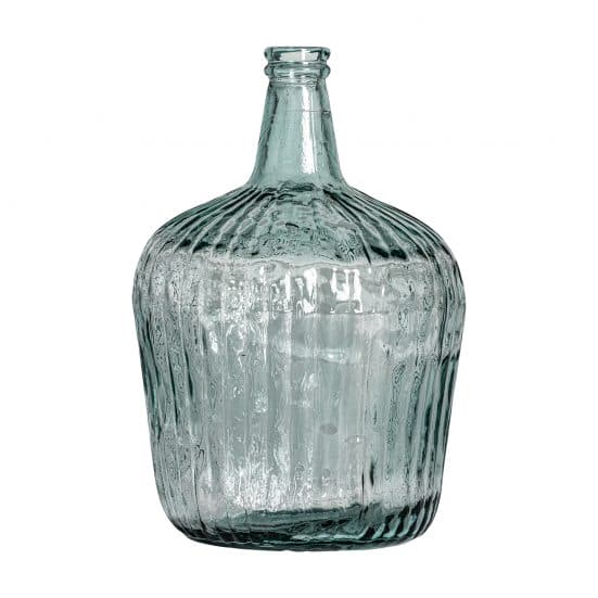 Garrafa sumaya, en color transparente, de estilo vintage. Fabricado en vidrio reciclado.