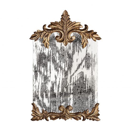 Espejo hellimer, en color oro viejo, de estilo clásico. Fabricado en espejo, combinado con madera dm.