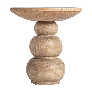 Mesa auxiliar rimini de estilo étnico fabricado en madera de mango en color marrón.