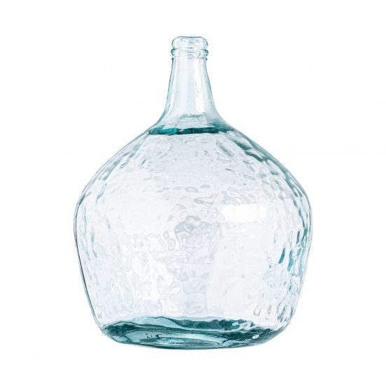 Botellón orgánico rui, en color transparente, de estilo vintage. Fabricado en vidrio.
