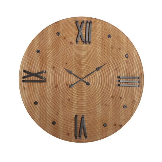 Reloj pared kempten, en color marrón, de estilo vintage. Fabricado en madera tropical, combinado con hierro.