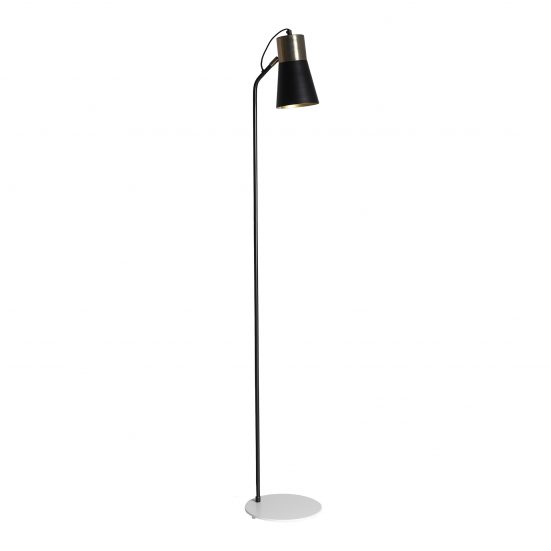 Lámpara de pie beckle, en color negro