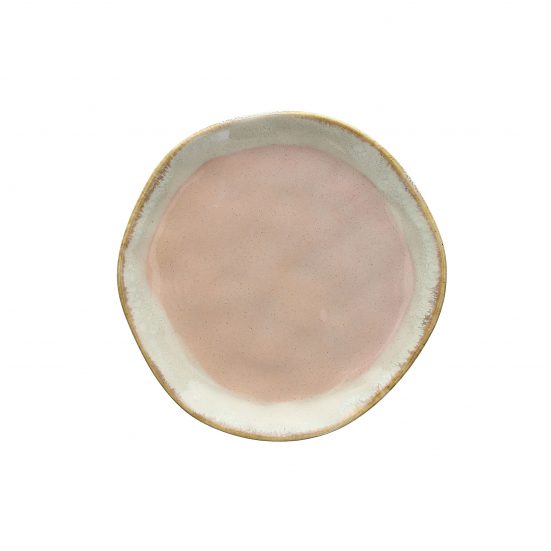 Plato ariadna, en color beige, de estilo vintage. Fabricado en cerámica.