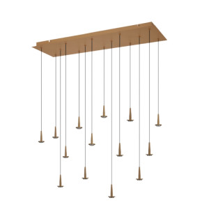 Lámpara Cuadrado 14xLED 5W 3000K W/T Cristal