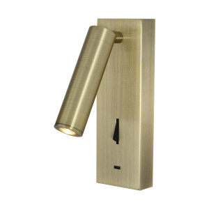 APLIQUE LECTOR LED 3W 3000K CUERO TYPE-C CARGADOR