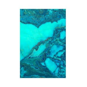 Lámina Nauru de estilo art deco, fabricado en metacrilato en color turquesa con acabado impreso.