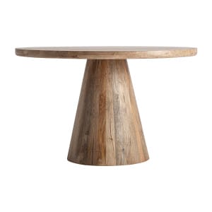 Mesa comedor Mersch de estilo contemporáneo, fabricado en madera de mango en color marrón. Producto desmontable.