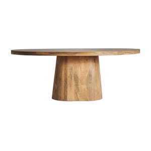 Mesa comedor Mersch de estilo contemporáneo, fabricado en madera de mango en color marrón. Producto desmontable.