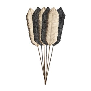 Rama decorativa j 6 de estilo étnico, fabricado en fibra natural en color negro en color natural.