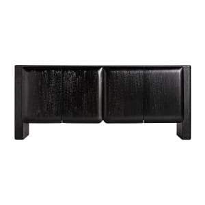 Aparador Norfolk de estilo contemporáneo, fabricado en madera de mango en color negro.