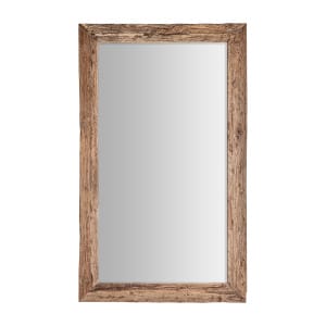 Espejo lux de estilo colonial, fabricado en madera de teka en color marrón.