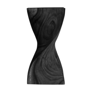 Mesa auxiliar yendi de estilo contemporáneo, fabricado en madera tropical en color negro.