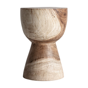 Mesa auxiliar rimini de estilo étnico, fabricado en madera suar en color marrón.