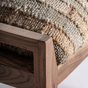 Reposapiés Clarke Marrón Claro Madera De Mango 56x47x50cm