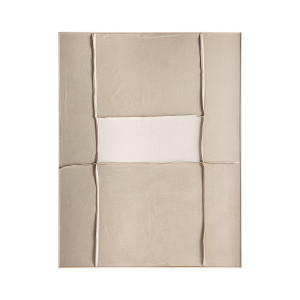 Lienzo cory, en color tonos en marrón artesanal, de estilo contemporáneo. Fabricado en lienzo, combinado con madera de pino.