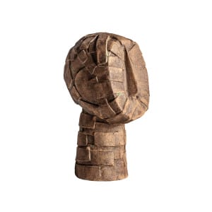 Busto jam de estilo contemporáneo, fabricado en resina en color marrón.