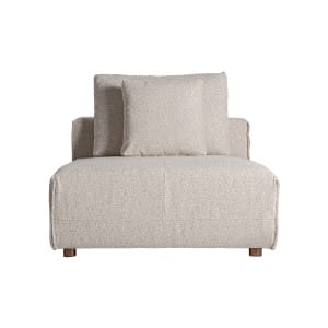Sofá modular vignaie de estilo art deco, fabricado en poliéster en color crema. Producto desmontable.