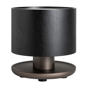 Mesa auxiliar breil de estilo art deco, fabricado en madera roble en color negro, combinado con cerámica en color blanco.
