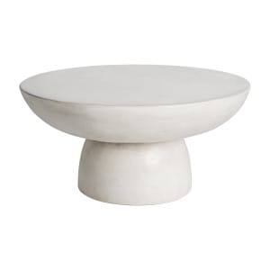 Mesa de centro Cles de estilo art deco, fabricado en cemento en color gris.
